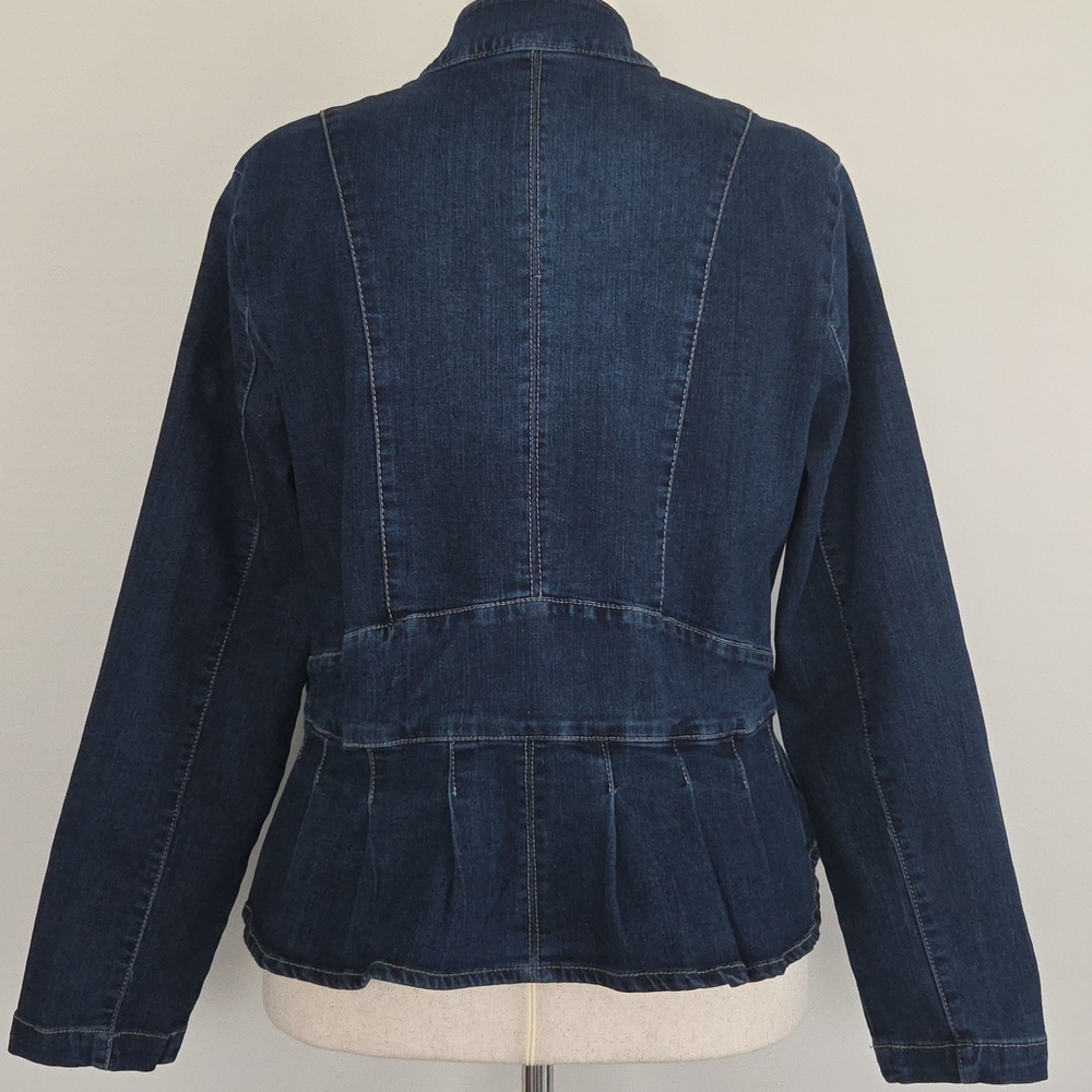 Baccini Navy Blue Denim Jacket Size XL - Picture 2 of 8